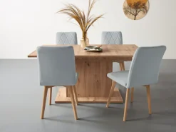 Home affaire 4-Fußstuhl »Brest« (Set) 2 Stk.Sitz und Rücken gepolstert,Rautensteppung imRueckenlehne