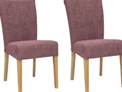 Home affaire 4-Fußstuhl »Queen Polsterstuhl« (Set) 2 Stk.verschiedene Bezüge, Gestell Massivholz