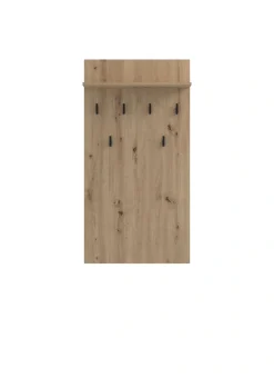 Home affaire Garderobenpaneel »Arran, Wandregal Wandpaneel, Wandgarderobe praktisch & stillvoll« mit 6 Kleiderhaken und Ablage für Accessoires, Breite 63 cm