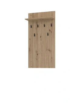 Home affaire Garderobenpaneel »Arran, Wandregal Wandpaneel, Wandgarderobe praktisch & stillvoll« mit 6 Kleiderhaken und Ablage für Accessoires, Breite 63 cm