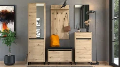 Home affaire Garderobenpaneel »Arran, Wandregal Wandpaneel, Wandgarderobe praktisch & stillvoll« mit 6 Kleiderhaken und Ablage für Accessoires, Breite 63 cm