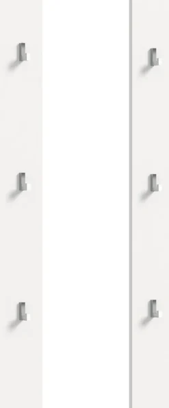 Home affaire Garderobenpaneel »Trondheim Paneel 2er Set,« Höhe 115 cm, 6 Haken,Garderobe, Flur, Diele
