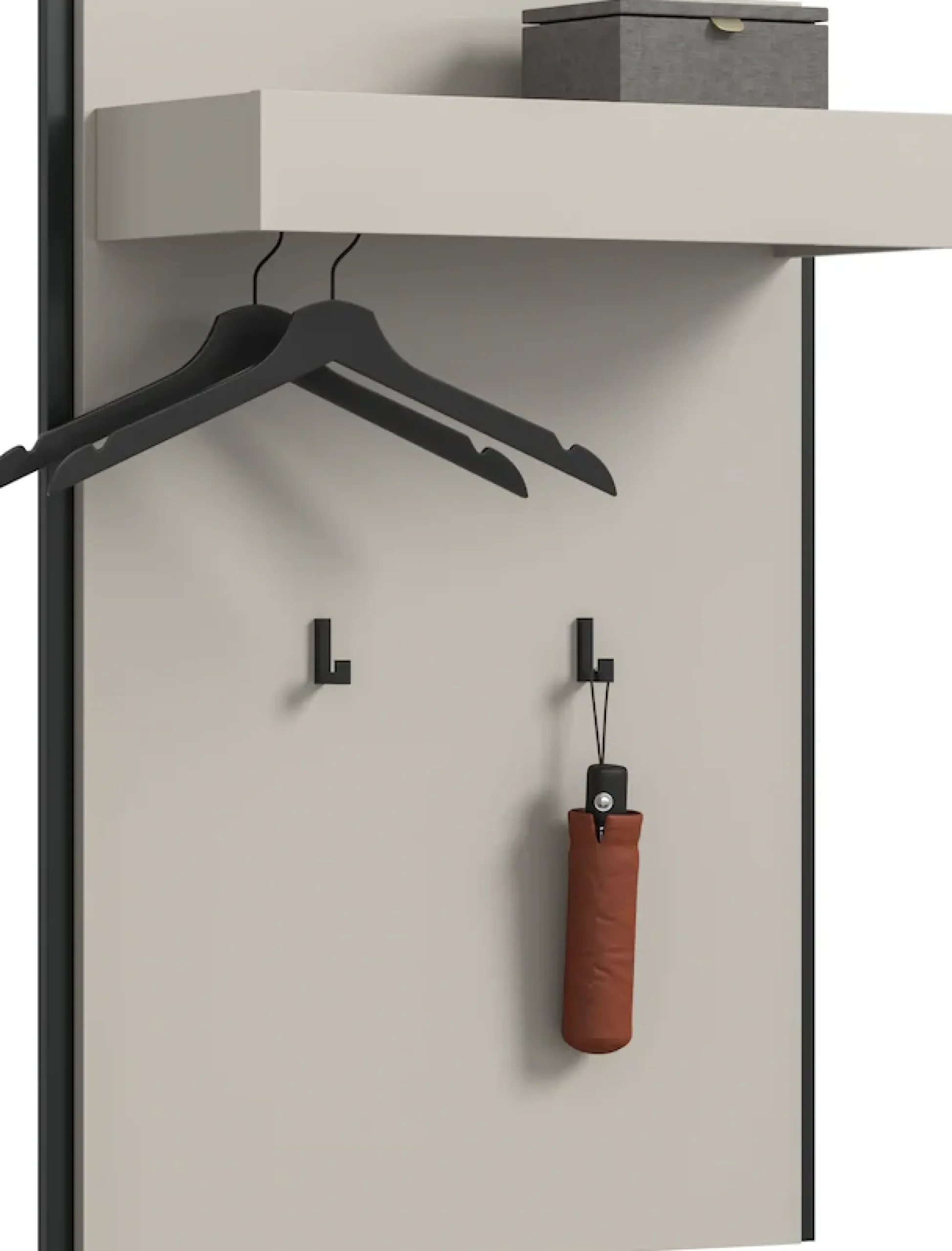 Home affaire Garderobenpaneel »RAK, Breite 75 cm, 2 Garderobenhaken, 1 Kleiderstange, 1 Ablageboden« Flurgarderobe, Paneel, Wandgarderobe, Wandpaneel, Garderobe