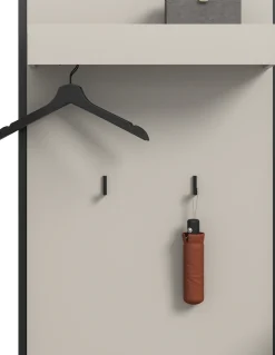 Home affaire Garderobenpaneel »RAK, Breite 75 cm, 2 Garderobenhaken, 1 Kleiderstange, 1 Ablageboden« Flurgarderobe, Paneel, Wandgarderobe, Wandpaneel, Garderobe