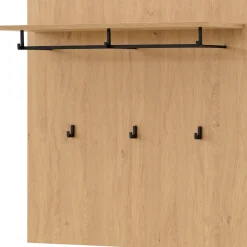 Home affaire Garderobenpaneel »Lund, Flurgarderobe, Wandregal mit Hutablage, Kleiderstange & Haken« vielseitig einsetzbar, modern, 90 cm breit