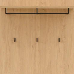 Home affaire Garderobenpaneel »Lund, Flurgarderobe, Wandregal mit Hutablage, Kleiderstange & Haken« vielseitig einsetzbar, modern, 90 cm breit