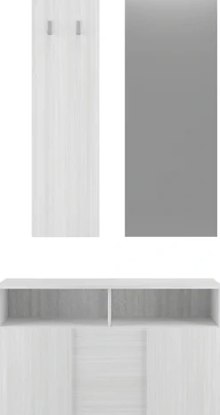 Home affaire Garderobenpaneel »Dama, Wandpaneel mit 2 Haken Breite 31 cm, Höhe 110 cm, Flurgarderobe« Wandgarderobe in Eucalipto, passend zur Garderobe Dama