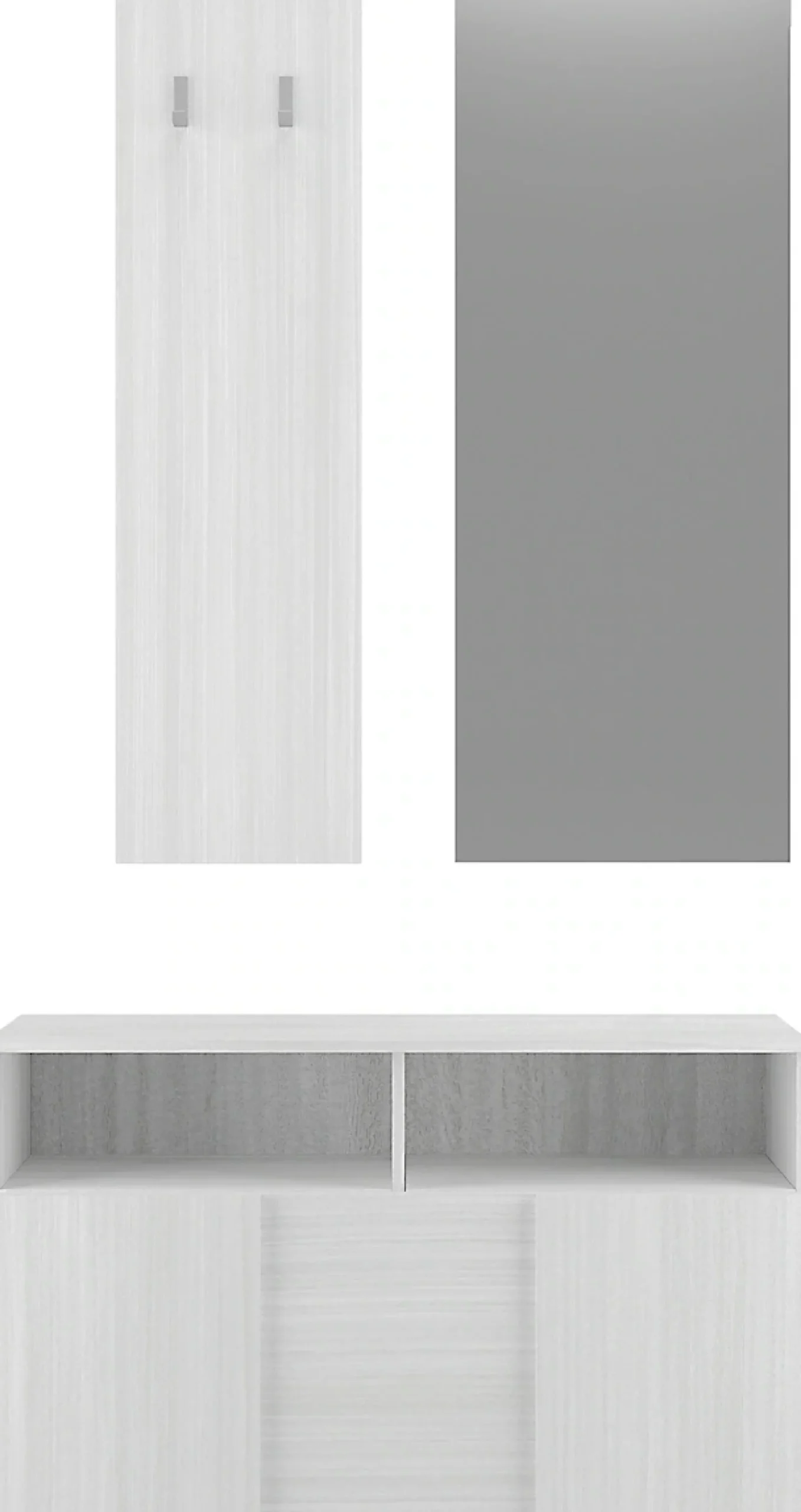 Home affaire Garderobenpaneel »Dama, Wandpaneel mit 2 Haken Breite 31 cm, Höhe 110 cm, Flurgarderobe« Wandgarderobe in Eucalipto, passend zur Garderobe Dama