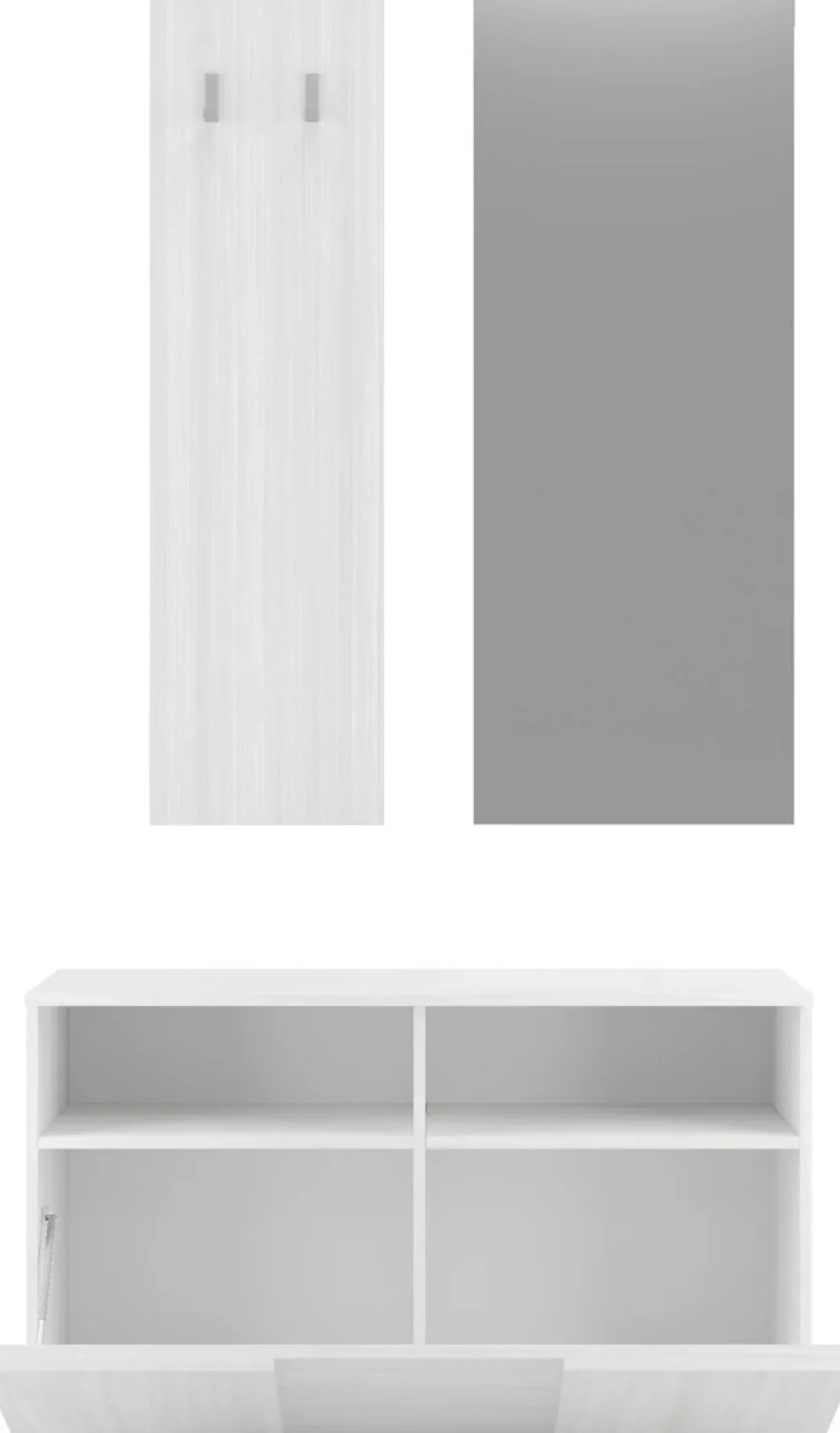 Home affaire Garderobenpaneel »Dama, Wandpaneel mit 2 Haken Breite 31 cm, Höhe 110 cm, Flurgarderobe« Wandgarderobe in Eucalipto, passend zur Garderobe Dama