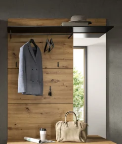 Home affaire Garderobenpaneel »REHAT, TOPSELLER!, Breite 120 cm, Hutablage, 5 Haken, Garderobenstange« in verschiedenen Ausführungen,Paneel, Wandboard, Garderobe, Garderobenleiste, Garderobenboard