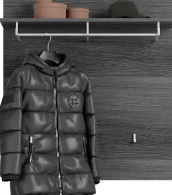 Home affaire Garderobenpaneel »SIENA, Breite 90 cm, 3 Haken, 1 Kleiderstange, 1 Ablageboden« 1 Stk. tlg. Paneel , Wandbpaneel, Garderobe, Wandgarderobe
