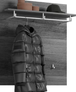 Home affaire Garderobenpaneel »SIENA, Breite 90 cm, 3 Haken, 1 Kleiderstange, 1 Ablageboden« 1 Stk. tlg. Paneel , Wandbpaneel, Garderobe, Wandgarderobe