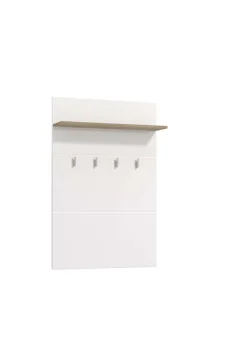 Home affaire Garderobenpaneel »Beny, Wandregal Wandpaneel, Wandgarderobe praktisch & stillvoll« Hochglanz, mit 4 Kleiderhaken und Ablage für Accessoires, Breite 76 cm