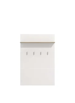 Home affaire Garderobenpaneel »Beny, Wandregal Wandpaneel, Wandgarderobe praktisch & stillvoll« Hochglanz, mit 4 Kleiderhaken und Ablage für Accessoires, Breite 76 cm