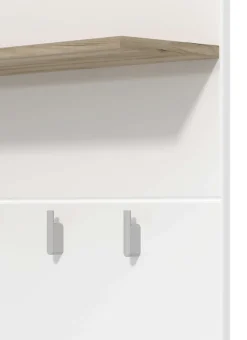 Home affaire Garderobenpaneel »Beny, Wandregal Wandpaneel, Wandgarderobe praktisch & stillvoll« Hochglanz, mit 4 Kleiderhaken und Ablage für Accessoires, Breite 76 cm