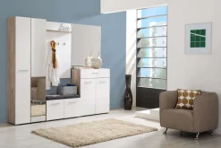 Home affaire Garderobenpaneel »Beny, Wandregal Wandpaneel, Wandgarderobe praktisch & stillvoll« Hochglanz, mit 4 Kleiderhaken und Ablage für Accessoires, Breite 76 cm