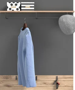 Home affaire Garderobenpaneel »Riga, Höhe 117 cm, mit Hutablage, Kleiderstange, 3 Haken« Wandpaneel, Paneel, Wandhaken, Wandboard
