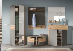 Home affaire Garderobenpaneel »Riga, Höhe 117 cm, mit Hutablage, Kleiderstange, 3 Haken« Wandpaneel, Paneel, Wandhaken, Wandboard