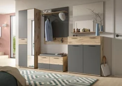 Home affaire Garderobenpaneel »Riga, Höhe 117 cm, mit Hutablage, Kleiderstange, 3 Haken« Wandpaneel, Paneel, Wandhaken, Wandboard