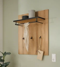 Home affaire Garderobenpaneel »Cantara, Wandregal, Flurgarderobe mit Hutablage, Kleiderstange & Haken« vielseitig einsetzbar, in zwei Farben verfügbar, 79 cm breit