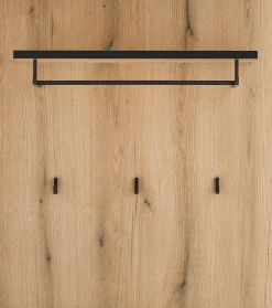 Home affaire Garderobenpaneel »Cantara, Wandregal, Flurgarderobe mit Hutablage, Kleiderstange & Haken« vielseitig einsetzbar, in zwei Farben verfügbar, 79 cm breit