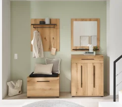 Home affaire Garderobenpaneel »Cantara, Wandregal, Flurgarderobe mit Hutablage, Kleiderstange & Haken« vielseitig einsetzbar, in zwei Farben verfügbar, 79 cm breit