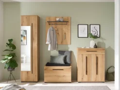 Home affaire Garderobenpaneel »Cantara, Wandregal, Flurgarderobe mit Hutablage, Kleiderstange & Haken« vielseitig einsetzbar, in zwei Farben verfügbar, 79 cm breit