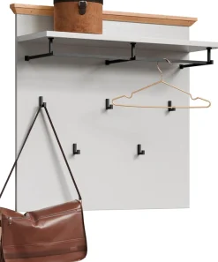 Home affaire Garderobenpaneel »Herzwill« 1 Stk. tlg. Wandpaneel, Maße B/H/T ca.: 91/49/41 cm in hellgrau und Eiche NB