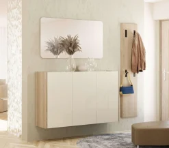 Home affaire Garderobenpaneel »DILLON, Garderobenwand, Paneel, 4 Klapphaken, Made in Italy,« 1 Stk. tlg. Breite 40 cm, Höhe 170 cm, mit abgerundeten Seiten, Made in Italy