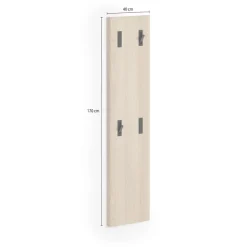 Home affaire Garderobenpaneel »DILLON, Garderobenwand, Paneel, 4 Klapphaken, Made in Italy,« 1 Stk. tlg. Breite 40 cm, Höhe 170 cm, mit abgerundeten Seiten, Made in Italy