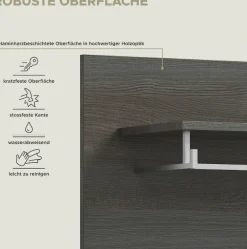 Home affaire Garderobenpaneel »Rumba, Breite 80cm, 3 Haken, 1 Kleiderstange, 1 Ablageboden« Garderobe, Paneel, Wandpaneel, Flurmöbel