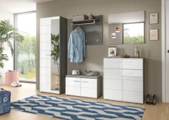 Home affaire Garderobenpaneel »Rumba, Breite 80cm, 3 Haken, 1 Kleiderstange, 1 Ablageboden« Garderobe, Paneel, Wandpaneel, Flurmöbel