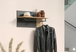 Home affaire Garderobenpaneel »Estepona« 1 Stk. tlg. Wandpaneel mit Hutablage und Kleiderstange - (B/T/H) 80/28/40 cm