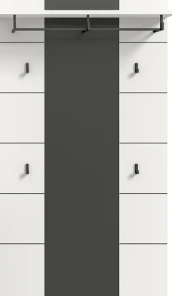Home affaire Garderobenpaneel »REHAT, TOPSELLER!, Höhe 145 cm, Hutablage, 4 Haken, Garderobenstange« in verschiedenen Farben erhältlich, 1 Stk. tlg. Paneel, Wandboard, Garderobe, Garderobenleiste, Garderobenboard