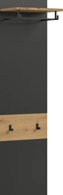 Home affaire Garderobenpaneel »REHAT, TOPSELLER!, Höhe 165 cm, Hutablage, 2 Haken, Garderobenstange« in verschiedenen Farben erhältlich, 1 Stk. tlg. Paneel, Wandboard, Garderobe, Garderobenleiste, Garderobenboard