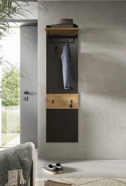 Home affaire Garderobenpaneel »REHAT, TOPSELLER!, Höhe 165 cm, Hutablage, 2 Haken, Garderobenstange« in verschiedenen Farben erhältlich, 1 Stk. tlg. Paneel, Wandboard, Garderobe, Garderobenleiste, Garderobenboard