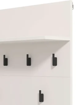 Home affaire Garderobenpaneel »Rathlin, Wandregal Wandpaneel, Wandgarderobe praktisch & stillvoll« mit 6 Kleiderhaken und Ablage für Accessoires, Breite 77 cm