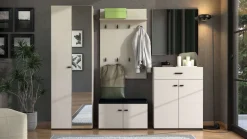 Home affaire Garderobenpaneel »Rathlin, Wandregal Wandpaneel, Wandgarderobe praktisch & stillvoll« mit 6 Kleiderhaken und Ablage für Accessoires, Breite 77 cm