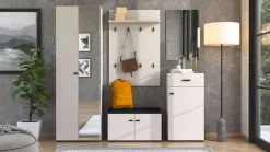 Home affaire Garderobenpaneel »Rathlin, Wandregal Wandpaneel, Wandgarderobe praktisch & stillvoll« mit 6 Kleiderhaken und Ablage für Accessoires, Breite 77 cm