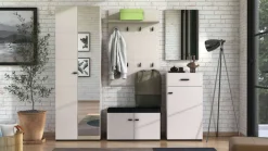 Home affaire Garderobenpaneel »Rathlin, Wandregal Wandpaneel, Wandgarderobe praktisch & stillvoll« mit 6 Kleiderhaken und Ablage für Accessoires, Breite 77 cm