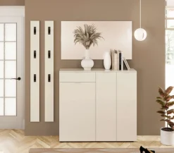 Home affaire Garderobenpaneel »ATRIO, Garderobenwand, Paneel, 3 Haken, Hochglanz lackiert« 1 Stk. tlg. mit 3 Klapphaken,hochglanz lackiert, 15x2x170 cm, Made in Italy