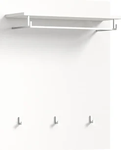 Home affaire Garderobenpaneel »CAPRI, Breite 80 cm, 1 Ablageboden, 3 Haken, 1 Kleiderstnage« Wandgarderobe, Paneel, Garderobe, Flurpaneel, Wandpaneel