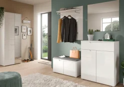 Home affaire Garderobenpaneel »CAPRI, Breite 80 cm, 1 Ablageboden, 3 Haken, 1 Kleiderstnage« Wandgarderobe, Paneel, Garderobe, Flurpaneel, Wandpaneel