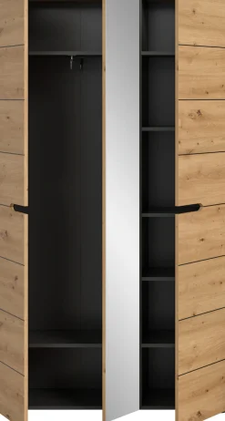 Home affaire Garderobenschrank »REHAT, TOPSELLER!, Breite 105cm, mit Spiegeltür, viel Stauraum« Platz für ca. 23 Paar Schuhe,Garderobe, Flurschrank, Dielenschrank, Kleiderschrank, Garderobenmöbel