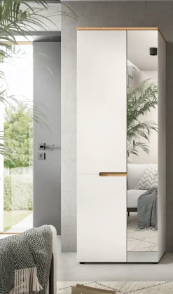 Home affaire Garderobenschrank »REHAT, TOPSELLER!, Höhe 190cm, 2 Türen, 6 Fächer, 1 Kleiderstange« in verschiedenen Farben erhältlich, 1 Stk. tlg. Garderobe, Flurschrank, Dielenschrank, Kleiderschrank, Garderobenmöbel