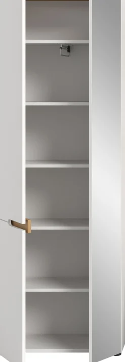 Home affaire Garderobenschrank »REHAT, TOPSELLER!, Höhe 190cm, 2 Türen, 6 Fächer, 1 Kleiderstange« in verschiedenen Farben erhältlich, 1 Stk. tlg. Garderobe, Flurschrank, Dielenschrank, Kleiderschrank, Garderobenmöbel