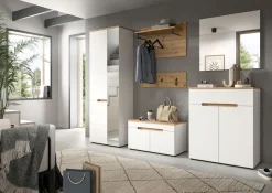 Home affaire Garderobenschrank »REHAT, TOPSELLER!, Höhe 190cm, 2 Türen, 6 Fächer, 1 Kleiderstange« in verschiedenen Farben erhältlich, 1 Stk. tlg. Garderobe, Flurschrank, Dielenschrank, Kleiderschrank, Garderobenmöbel