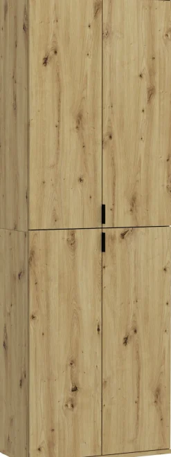 Home affaire Garderobenschrank »TRONDHEIM, Höhe 193 cm, 4 Türen, 9 Fächer, 7 Einlegeböden« inkl. ausziehbarer Kleiderstange, in verschiedenen Farben erhältlich,Schrank, Hochschramk, Mehrzweckschrank, Universalschrank, Flur, Diele