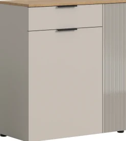 Home affaire Garderobenschrank »EDIL, Höhe 88cm, 2 Türen, 1 Schubkasten, 3 Fächer« moderne Farbkombination, Platz für ca. 6 Paar Schuhe,Kommode, Schuhschrank, Schuhkommode, Sideboard, Anrichte