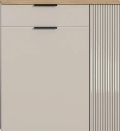 Home affaire Garderobenschrank »EDIL, Höhe 88cm, 2 Türen, 1 Schubkasten, 3 Fächer« moderne Farbkombination, Platz für ca. 6 Paar Schuhe,Kommode, Schuhschrank, Schuhkommode, Sideboard, Anrichte